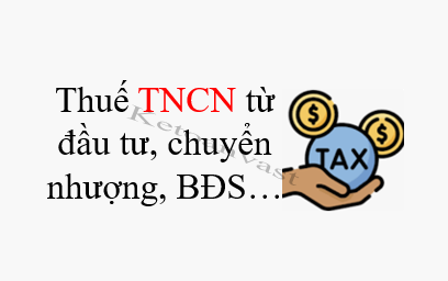 Cách tính thuế TNCN của cá nhân cư trú đối với thu nhập từ đầu tư, chuyển nhượng, bất động sản,...