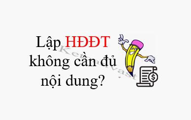 Các trường hợp HĐĐT không cần đủ nội dung